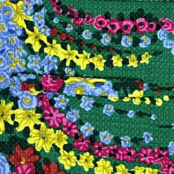 Talbots Green Floral Staight Pencil Skirt Size 2 Woven 28 1/2 Waist Stretch - Picture 4 of 16